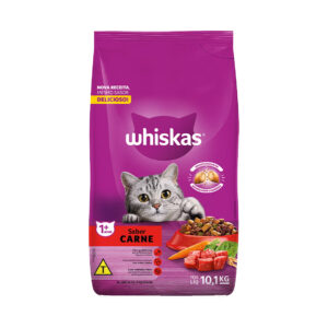 WHISKAS® Ração Seca para Gatos Adultos Carne