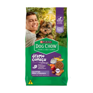 Dog Chow® Ótimo Começo® para Cão Filhote Minis e Pequenos Sabor Carne, Frango e Arroz