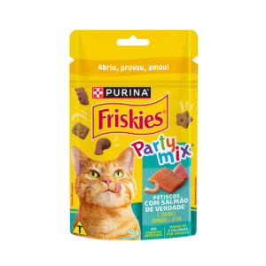 Friskies® Party Mix® Petiscos para Gatos Sabor Salmão