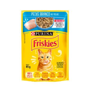 Friskies® Peixe Branco ao Molho Ração Úmida para Gatos Adultos