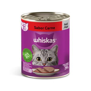 WHISKAS® Ração Úmida para Gatos Adultos Lata Patê de Carne